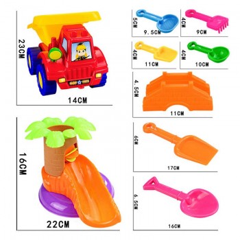 14PCS Kids Beach Sand Play Toys Sand Water Toys Kids Seaside Bucket Shovel Rake Kit Play Toy Children Dredging Tools