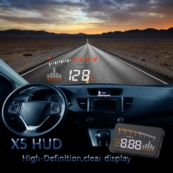 New Arrival X5 HUD Head Up Display Car Styling Speed Alarm OBD II OBD2 car hub windshield Projector Car Accessories