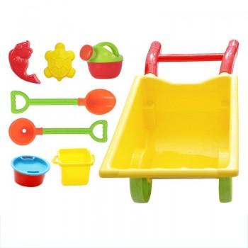 Kids Beach Sand Game Toys Set Hourglass Cart Duckling Bucket Toy Smooth Non-toxic Plastic Bath Water Playing Tool Model Suit