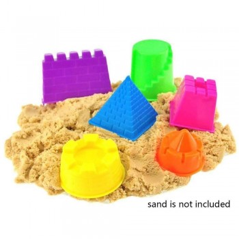 6pcs Child Kid Model Building Kits Portable Castle Sand Clay Mold Building Pyramid Sandcastle Beach Sand Toy