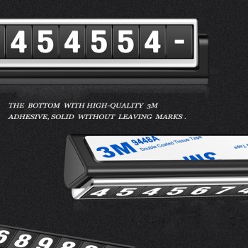 Accnic L4 Car Luminous Phone Number Creative Car Parking Card Stop Sign 4 Sets Digital Temporary Stop Sign Hiding Card Plate