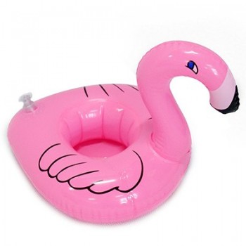 PIKAALAFAN New Hot Selling Mini Pink Flamingo Inflatable Drink Cup Holders Floating Toy Pool Can Party For Phone Cup 1Pcs