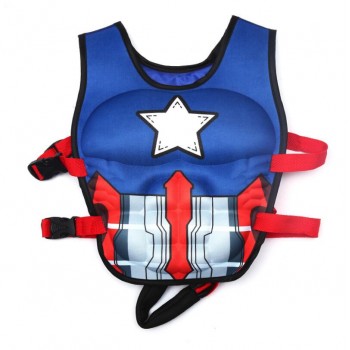 Childrens Super Hero Swimming Jackets Buoyant Vest Baby Kids Floating Iron Man Spiderman Clothes Bubble Lifebuoy Lifesaving