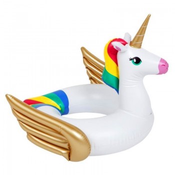 Inflatable Ride-ons Flamingo unicorn Water Toy Pool Rafts For Children Swim Leanring Tool Floating Kids Swim Pool Rafts Rings