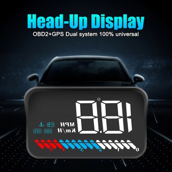 VJOYCAR 2019 New M7 2 in 1 Car Hud OBD On-board Computer GPS Head-up Display For All Vehicles Speedometer Windshield Projector
