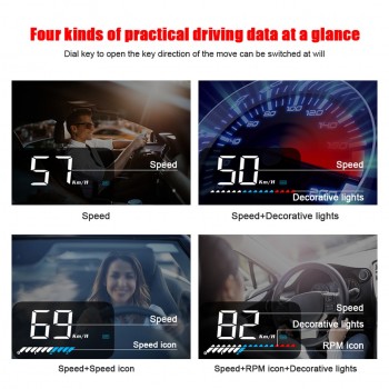 VJOYCAR 2019 New M7 2 in 1 Car Hud OBD On-board Computer GPS Head-up Display For All Vehicles Speedometer Windshield Projector