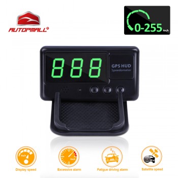 Universal Car HUD GPS Speedometer Head Up Display C60 Overspeed Alarm 1.3inch Windshield Digital Speed Projector For All Vehicle