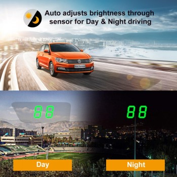 Universal Car HUD GPS Speedometer Head Up Display C60 Overspeed Alarm 1.3inch Windshield Digital Speed Projector For All Vehicle