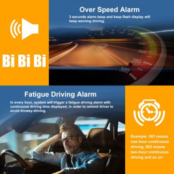 Universal Car HUD GPS Speedometer Head Up Display C60 Overspeed Alarm 1.3inch Windshield Digital Speed Projector For All Vehicle