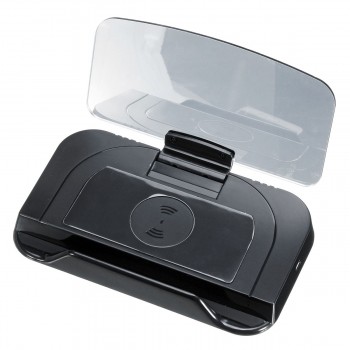 2 In1 Wireless Car HUD QI Charger Head Up Navigation Display Phone Charging Dock Fast Navigation Projection Less 6.5 Inch Degree