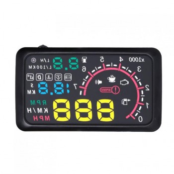 5.5 Inch OBDII OBD2 Port Car Hud Head Up Display KM/h MPH Overspeed Warning Windshield Projector Alarm System