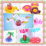 Hotsale PVC Inflatable Water Supplies Toys Cup Pad Inflatable Water Floating Drink Cup Seat Water Fun