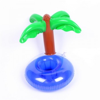 Hotsale PVC Inflatable Water Supplies Toys Cup Pad Inflatable Water Floating Drink Cup Seat Water Fun