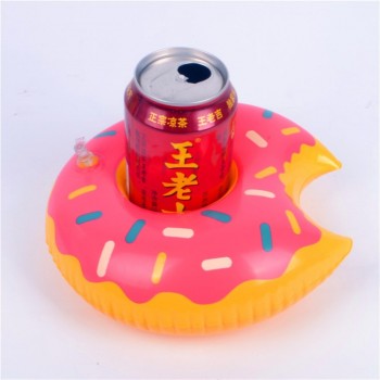 Hotsale PVC Inflatable Water Supplies Toys Cup Pad Inflatable Water Floating Drink Cup Seat Water Fun