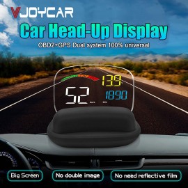 VJOYCAR 2019 New C800 2 in 1 HD OBD2 Car HUD On-board Computer Speed Projector GPS Speedometer Head-Up Display Security Alarm