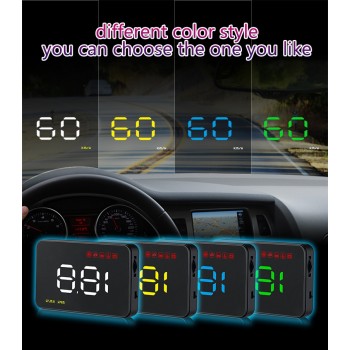 KUNFINE 3.5 Digital Car Speedometer OBD2 Car HUD Head Up Display Windshield Projector Auto Power on/off Universal A1000