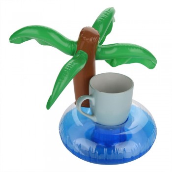 2018 New Inflatable Plam Tree Beverage Cup Holder Drink Holder Wedding Birthday Party Supplies Floating Swimming Pool Accessory