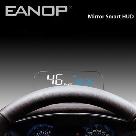 EANOP Mirror HUD Auto Car HUD Head-up Display OBD2 Speed Projector Speedometer KMH/KPM Temperature amp; Oil Consumption etc