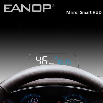 EANOP Mirror HUD Auto Car HUD Head-up Display OBD2 Speed Projector Speedometer KMH/KPM Temperature amp; Oil Consumption etc