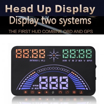 VJOYCAR S7 OBDamp;GPS HUD System HUD Head Up Display OBD II Interface Engine Fault Alarm Dynamic Speed 20 Kinds of Functional Data