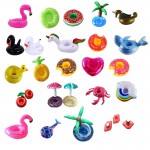 10pcs/lot Mini Cute fanny toys Red Flamingo Floating Inflatable Drink Cup Holder Swimming Pool Bathing Beach Party Kids Toy Boia