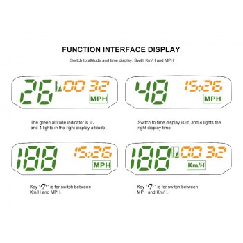 AUTOOL X100S Universal Car HUD GPS Speedometer MPH/KM/h LED Head UP Display Digital Auto Speed Overspeed Alarm For All Vehicles