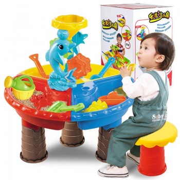 Kids Sand Pit Set Beach Sandpit Table Water Outdoor Garden Play Spade Tool Toy