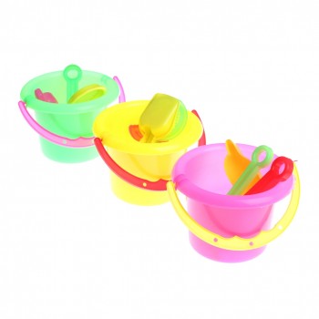 HOT 4Pcs/set Sand Sandbeach Kids Beach Toys Castle Bucket Spade Shovel Rake Water Tools High-grade Beach Barrels Beach Toys