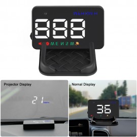 3.5mm Universal Car HUD GPS Speedometer Speedo Head Up Display Digital Over Speed Alert Windshield Projetor Auto Navigation