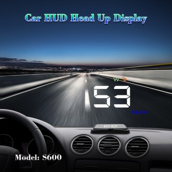 3.5mm Universal Car HUD GPS Speedometer Speedo Head Up Display Digital Over Speed Alert Windshield Projetor Auto Navigation