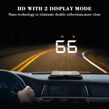 3.5mm Universal Car HUD GPS Speedometer Speedo Head Up Display Digital Over Speed Alert Windshield Projetor Auto Navigation