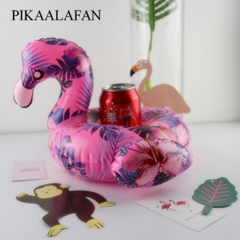 PIKAALAFAN Mini Inflatable Cup Holder Small Flamingo Floating Crab Cute Cartoon Animal Fruits Toy Pool Bathing Party Decoration