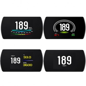 VJOYCAR P12 TFT Car Hud OBD Head Up Display Digital Speed Projector OBD2 Windshield Projection Speedometer GPS Navigation Alarm