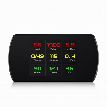 VJOYCAR P12 TFT Car Hud OBD Head Up Display Digital Speed Projector OBD2 Windshield Projection Speedometer GPS Navigation Alarm