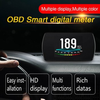 VJOYCAR P12 TFT Car Hud OBD Head Up Display Digital Speed Projector OBD2 Windshield Projection Speedometer GPS Navigation Alarm