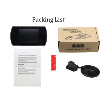 VJOYCAR P12 TFT Car Hud OBD Head Up Display Digital Speed Projector OBD2 Windshield Projection Speedometer GPS Navigation Alarm