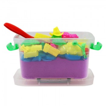 Colorful Space Magic Sand Play Fun Little Toys Sculpts Castle Architecture Set 59 pcs Molds Tool Kit , A Kinetic Sensory Art