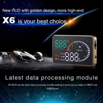 VJOYCAR 3 Car Hud Auto Head Up Display OBD Car Speedometer OBDii Plug OBD2 Gauge Over Speed Voltage Alarm Windshield Projector