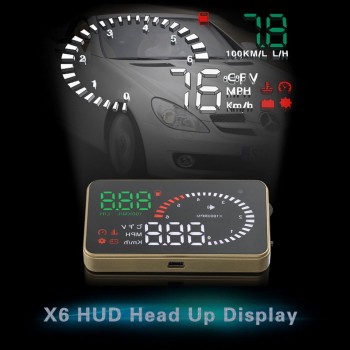 VJOYCAR 3 Car Hud Auto Head Up Display OBD Car Speedometer OBDii Plug OBD2 Gauge Over Speed Voltage Alarm Windshield Projector