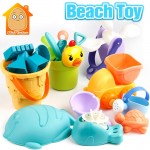 9PCS-19PCS Plastic Soft Baby Beach Toys Bath Play Set With Ducks Bucket Sand Tool Model Water Game Sand Playing For Kids