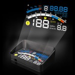 Car HUD Head Up Display Speedometer For Car OBDII EOBD Universal Digital OverSpeed Alarm Hud Display E4 For All Vehicle