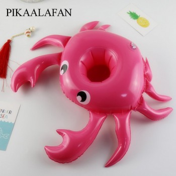 PIKAALAFAN Swimming Pool Party Floating Inflatable Drink Cup Seat Crab Inflatable Water Coaster Inflatable Water Cup Holder
