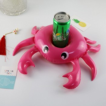 PIKAALAFAN Swimming Pool Party Floating Inflatable Drink Cup Seat Crab Inflatable Water Coaster Inflatable Water Cup Holder