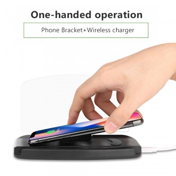 Wireless Charger Car With Display Board Bracket HUD Car Navigation Support Power Bank for iPhone X 8 7 Samsung S7 S8 S9 Plus Rat