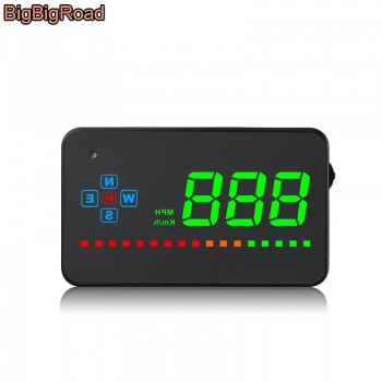 BigBigRoad 3.5 inch Car Auto Hud Head Up Display Digital GPS Speedometer Windscreen Projector Overspeed Warning