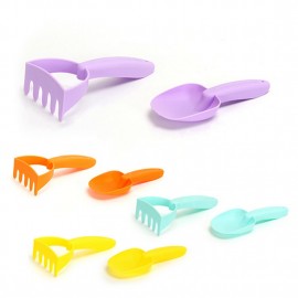 2-In-1 Soft Rubber Sandbeach Toy Set Outdoor Beach Sanding Toy Sand Shovel and Target - Random Color