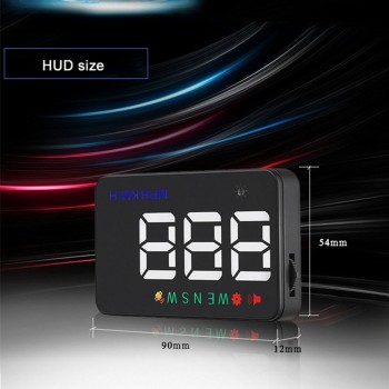 Car HUD GPS Speedometer Head Up Display Digital Over Speed Alert Windshield Projetor Auto Navigation