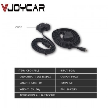Auto Car OBD Extension Cable Universal OBD2 Hud Car DVR Speed Projector Connector Adapter Diagnostic Tool for ELM327