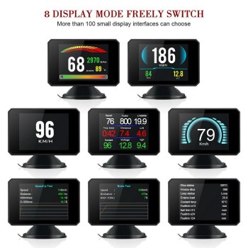 P16 3 Inch LCD Car Head Up Display Auto Intelligent On-Board Computer HUD obd2 Car Speedometerhud Display Car Electronics