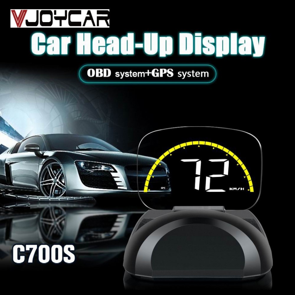 VJOYCAR 2019 New HUD OBD2 Heads Up Display Car Speedometer Digital Mirror Projection GPS OBD Diagnostic-Tool Battery Voltage